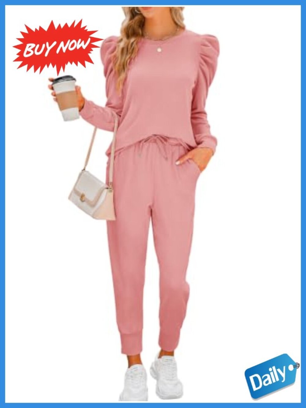 Women's 2 Piece Sweatsuit Set Long Sleeve Pullover Jogger Lounge Set